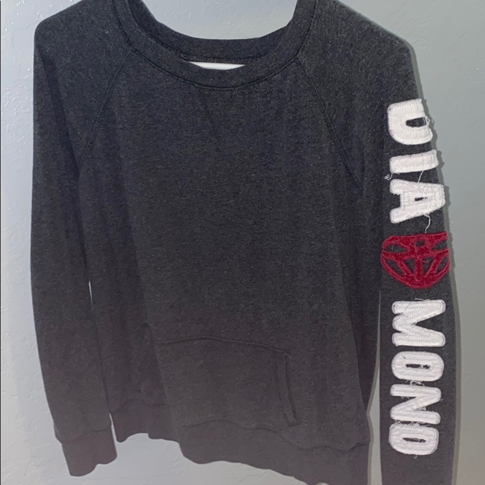 Gray crew neck